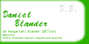 daniel blander business card